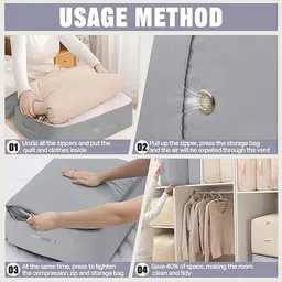 Snehshyam Ultra Space Saving Self Compression Organizer Cotton Laundry Bag image 4