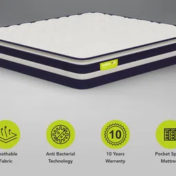 wakeup india Smarttech Pillowtop Hybrid Pocket Spring Mattress - Single Size image 1
