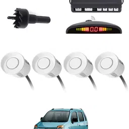 autofetch Universal 4 White Reverse Parking Sensor-AF25B105 Universal 4 White Reverse Parking Sensor-AF25B105 Parking Sensor image 1