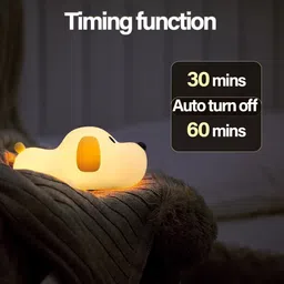 diyasaless Silicone Puppy Led Night Light,Squishy Lamp Color Changing Bedside Lamp Night Lamp image 5