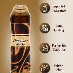 al nuaim Chocolate Musk & Zatak No Alcohol Deo Deodorant Spray - For Men image 5