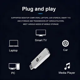 HP 128GB USB3.2 matte silver color, cap less (819W,8Y6T3AA#ACJ)) 128 GB Pen Drive Compatible with Laptop, Desktop Computer, Television, Audio Player USB 3.2 Plastic Case image 3