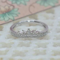 luxevogue Sterling Silver, Silver Cubic Zirconia Sterling Silver Plated Ring image 4