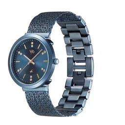 Fastrack Vyb Flare Blue Dial Blue Metal Strap Analog Watch - For Women FV60011QM01W image 5