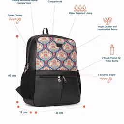 zouk 16.5 L Laptop Backpack Kovil Blue Office Backpack image 4