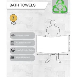 athom living Brown & Red Cotton Solid 500 GSM Bath Towels (Set of 2) image 5