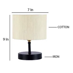 new era Devansh Iron Table Lamp With Off-White Cotton Shade image 5