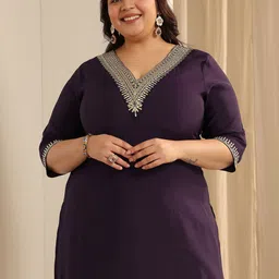 extra love by libas Women Silk Blend Kurta Pant Dupatta Set image 5