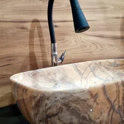 mahisre Over Counter Top Wash Basin For Living Room | Washbasin Countertop Tabletop Ceramic Bathroom Kitchen Sink (45 x 33 x 13 cm) SKT1018 Table Top Basin image 4