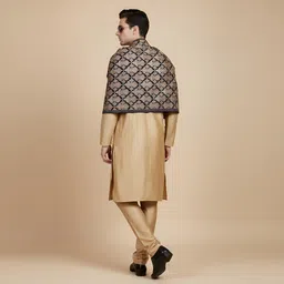 muffly Floral Print Pure Wool Men Blue Stole image 3