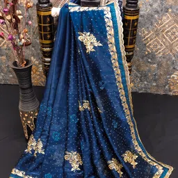 riddhisiddhinx Unstitched Organza Blouse Material Embellished image 1