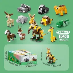 fozzo-sk Legoing Jungle Animals Building Blocks scene Tiny Figures do it yourself puzzle image 3