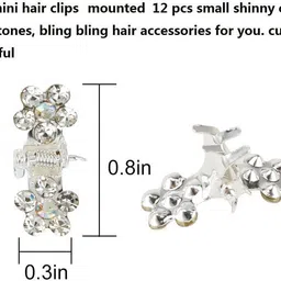 blubby 20pcs Small Hair Clips Mini Hair Claw Clips for Girls Women Hair Claw image 2