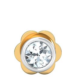 KUBERBOX 18KT Gold Bezel 4 Cent Nosepin-0.24gm-image-34