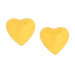BHIMA 22K BIS Hallmark (916) Yellow Gold Designer Heart Shape Stud Earrings-picture-41