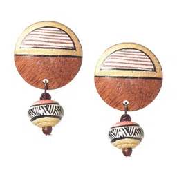 AAKRITI ART CREATIONS Brass-Plated Contemporary Studs Earrings image 3