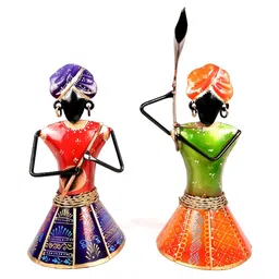 apka mart Green & Red 2 Pieces Figurine Showpieces image 4