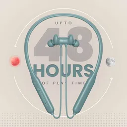 qexle MONSTER Z2 - MAGNETIC POWER OFF/ON 48Hr Playtime Headphone Neckband(YT) Bluetooth Gaming Headset image 3