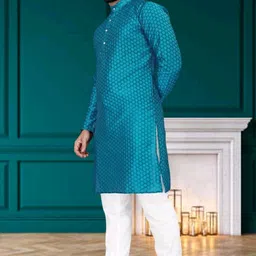 galaxy zone Men Jacquard Kurta Pyjama Set image 2