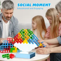 toyzaa Tetra Balancing Stacking Tower Toys, 2 players Balance Game image 3