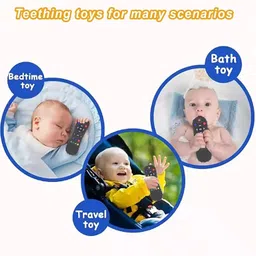 quivana Silicone Baby Teether Remote | Soft BPA-Free Infant Teething Toy Teether image 5