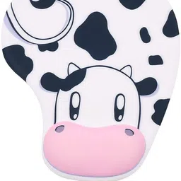 PROBEROS Ergonomic Memory Foam Cow Design Mouse Pad with Wrist Support Rest Non Slip Base Mousepad image 1