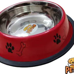 petfun Stainless Steel Printed Dog Anti Skid Food Water Feeding Bowl for Dogs(600ML) Stainless Steel Pet Bowl-picture-35