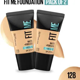 maybelline new york Fit Me Matte + Poreless 16H Oil Control Foundation, Shade 128, 18 ml, Pack of 2 Foundation image 2