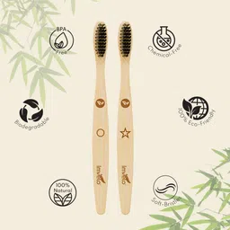 imvelo Bamboo Toothbrush with Charcoal Activated Soft Bristles | Adult - Pack of 10 Soft Toothbrush image 3