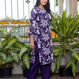 shiv leela creation Women Cotton Blend Kurta Pant Set image 3