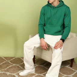 alan jones Men Full Sleeve Solid Hooded Sweatshirt image 4