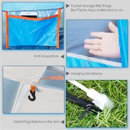vidisa Picnic Camping Portable Waterproof Tent Tent - For 6 Person image 3