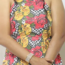 finian Women Fit and Flare Multicolor Maxi/Full Length Dress image 3