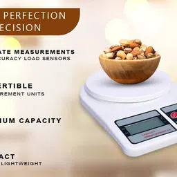 Wrixty Weighing Scale, Digital Weight Machine, Weight Machine for Home Kitchen & Shop Weighing Scale image 5