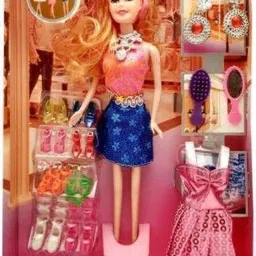 dheer collections Sweet Happy Girl With Doll Dresses Set-picture-25
