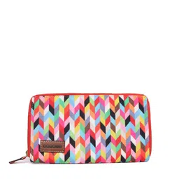 ASTRID Women Multicolour Geometric Printed Zip Around Wallet image 1