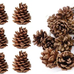 poptheparty Natural Pine Cones for Christmas Tree & Home Decoration Hanging Ornaments Pack of 6-picture-10