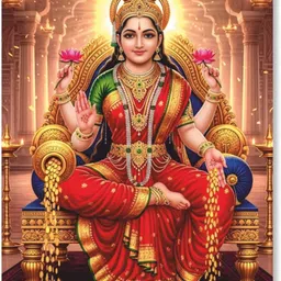 signex print media Lakshmi Wall Poster for Home Decor | Divine Maa Laxmi Photo 12x18 Inch | Spiritual Hindu Wall Art Paper Print-picture-27