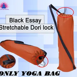 panchtatava LuxuryN.Orange_Stble_D.lock Exercise yoga Mat Cover Bag ONLY with Broad Strap image 3