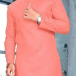 tsarina Men Solid Cotton Blend Straight Kurta image 2