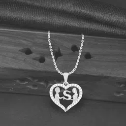 kanak jewels Couple Pendant S Letter Silver plated Valentine alphabet Cubic Zirconia Pendant Silver Cubic Zirconia Brass Pendant-picture-12