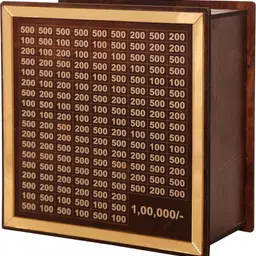 bifrrutant Wooden Money Saving Box| Cash Saver Money Box with Counting Target|wooden Coin Bank image 2