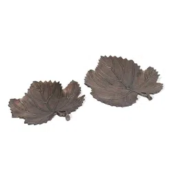 maison modern Bronze Finished Maple Platter Set image 2