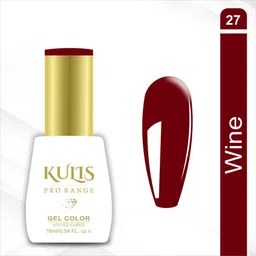kulis UV Gel Nail Polish 16ml Brush Cap Bottle | Pro Range UV Lamp Cured Gel Color K27 Color: Wine-picture-14