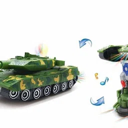 tukamcha Automatic Deformation Combat Tank Transformer Robot Toy with Music-picture-33