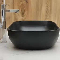 afina industries MATT BLACK Table top wash basin(18X13X5) Table Top Basin image 4