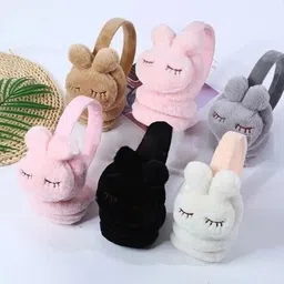 sneh fashion CAT ANIMAL WINTER EARMUFFS-BEGIE Ear Muff image 4