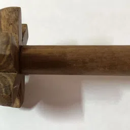 shri shri handicrafts Wooden Mathani for Curd and Buttermilk Beater, Ravai Churner, Dahi Mathni Wood Flat Whisk image 5