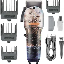 Frinzoo Professional Rechargeable Hair Trimmer With AC Motor Fully Waterproof Grooming Kit 480 minRuntime 4 Length Settings-image-1
