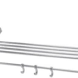aquieen 24-Inch Towel Rack in Chrome Finish and Made of Heavy SS304 - Fluid 24 inch 5 Bar Towel Rod image 1